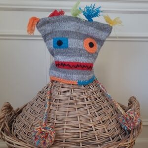 Andes Gifts Kids Colorful Knit Monster Hat Alpaca Fleece Lined